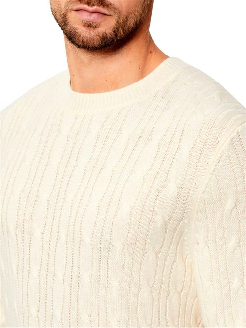 Maglione a trecce in lana e cashmere Hugo Boss | 50549975131